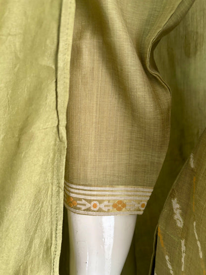 Pure Linen Cotton Kurta Set with Jamdani Weaving