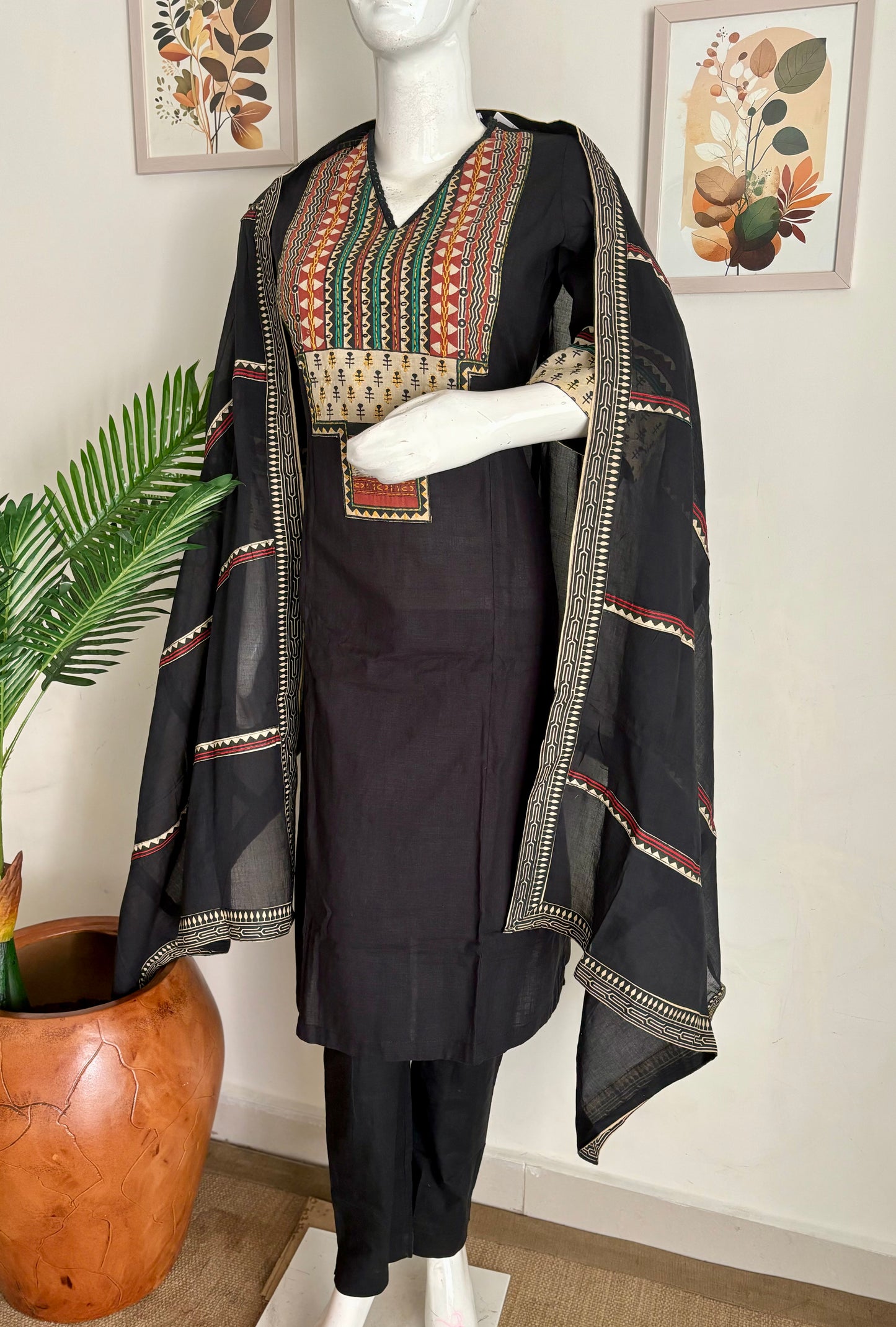 Pure Handloom Cotton Handcrafted Kurta Set