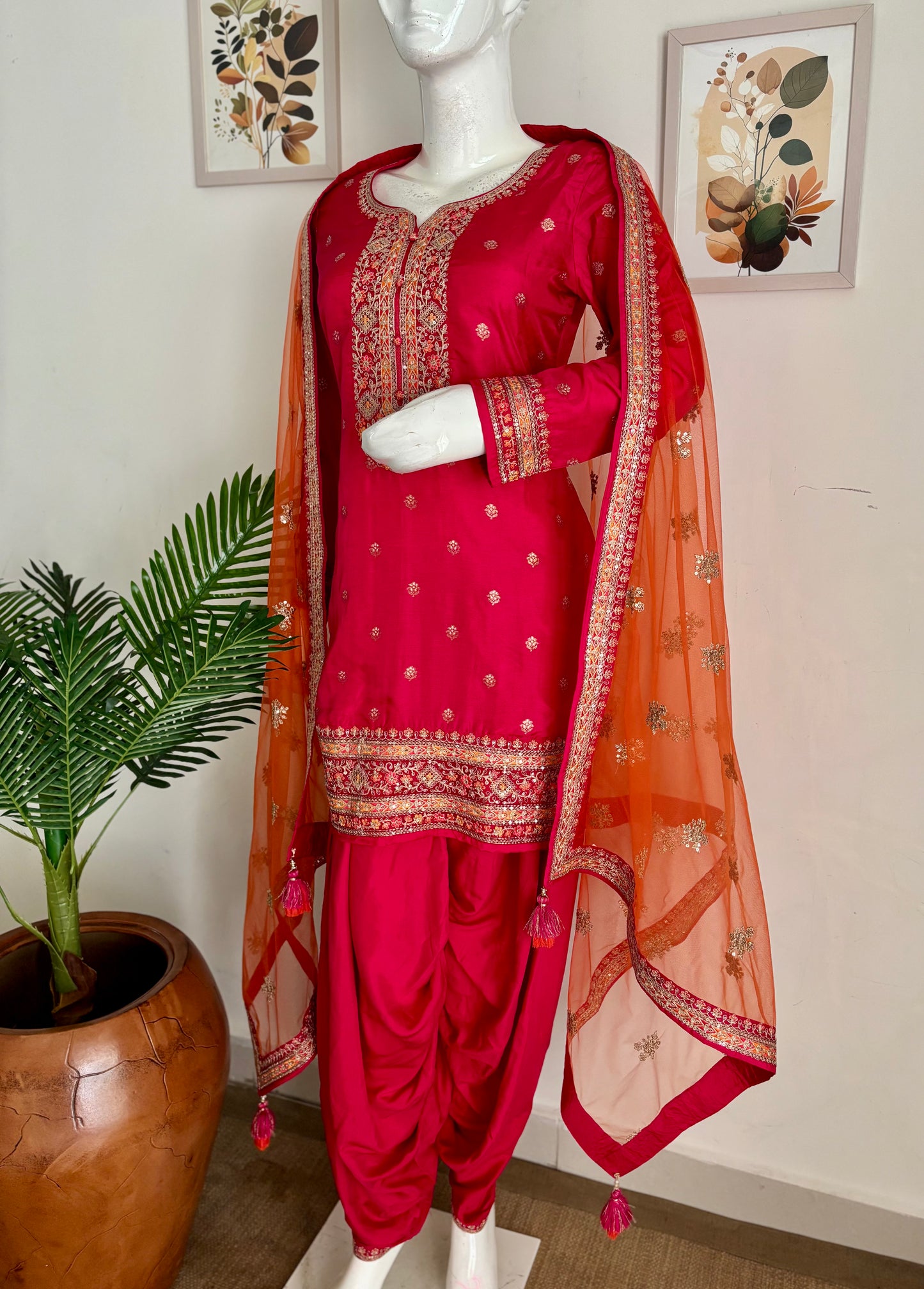 Silk Patiala Banarsi Suit