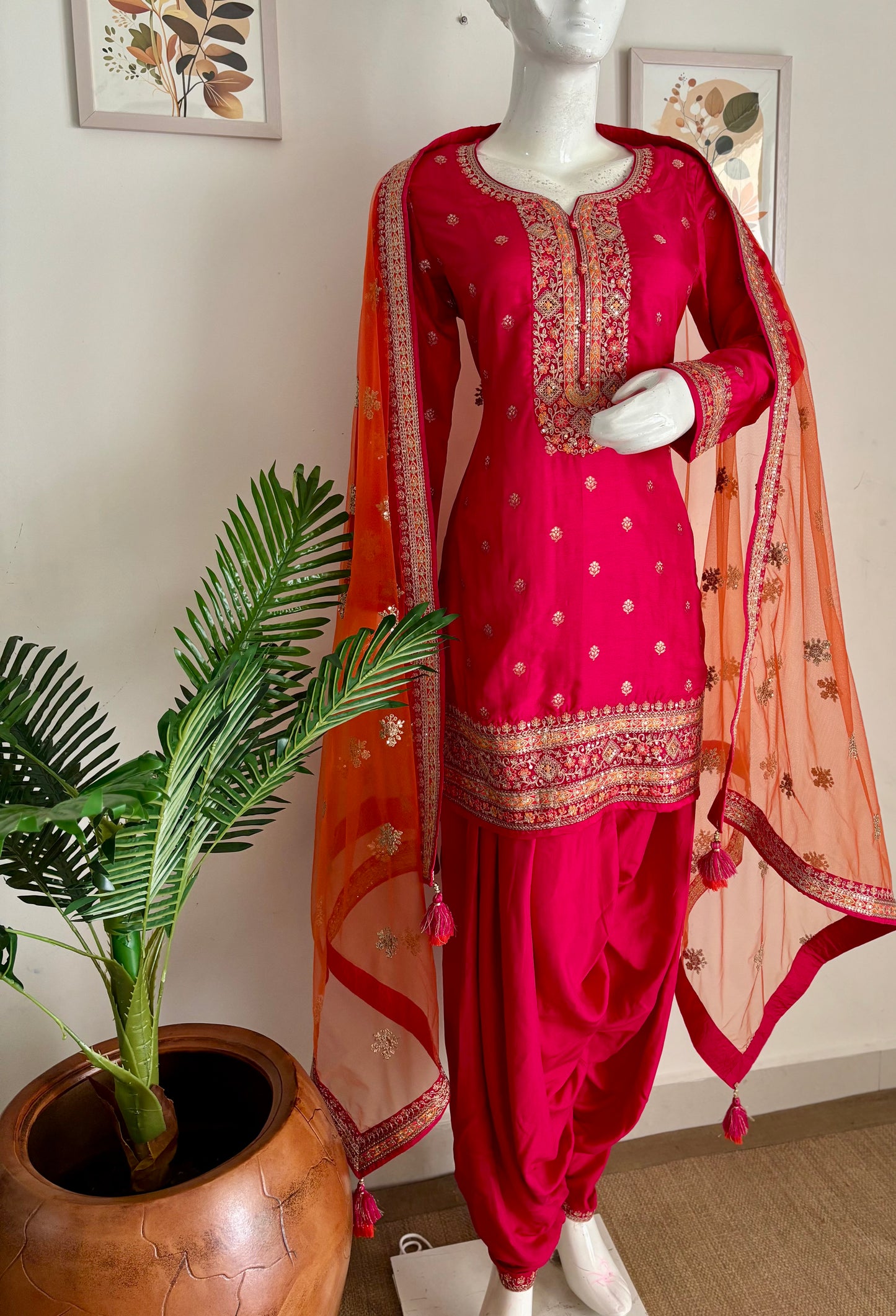 Silk Patiala Banarsi Suit