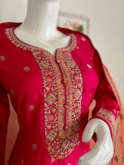 Silk Patiala Banarsi Suit