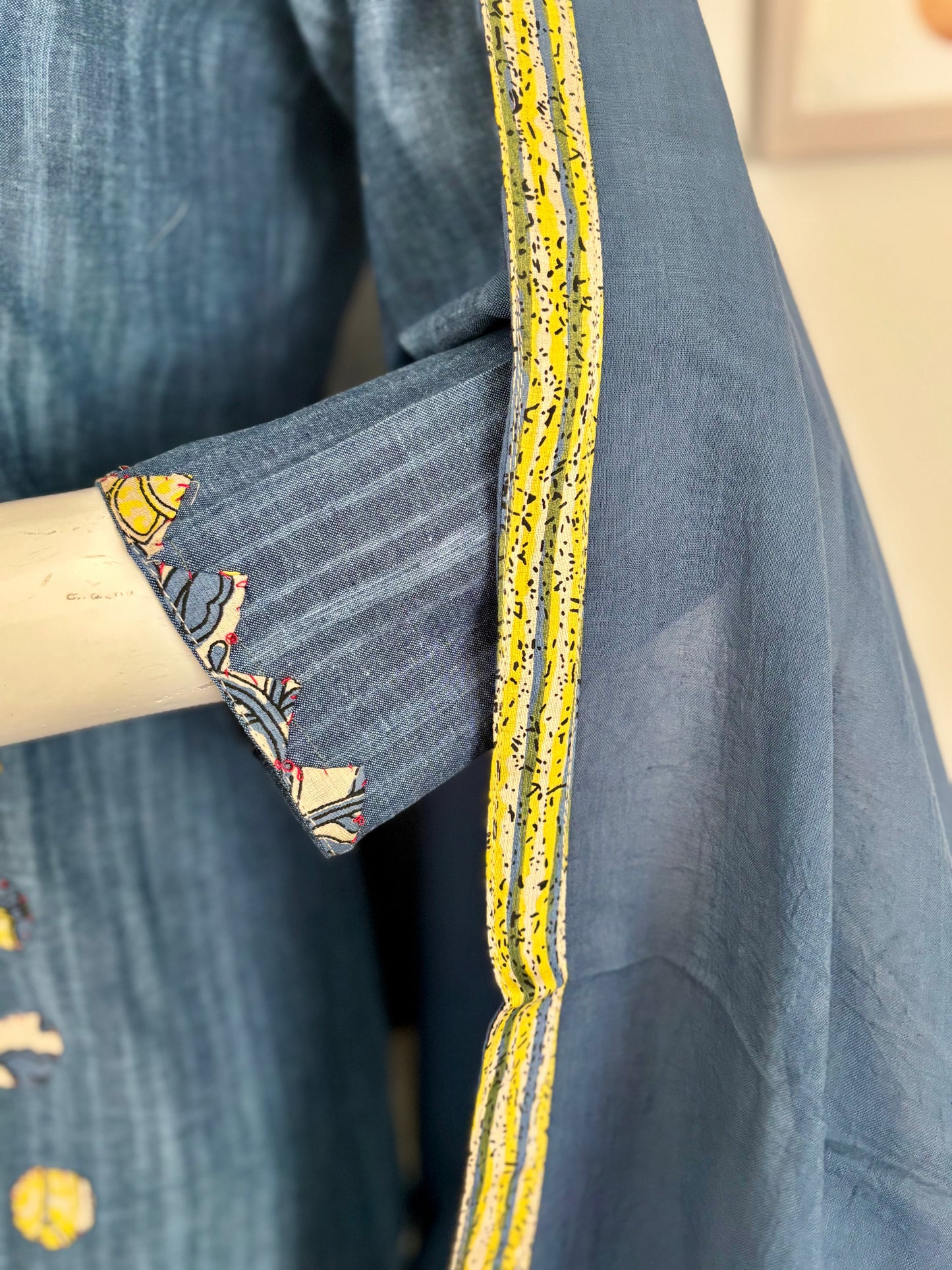 Blue Handloom Cotton Kurta Set