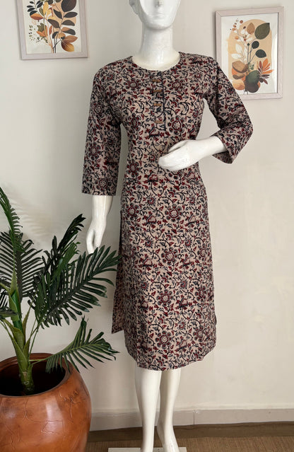Pure Handloom Cotton Kalamkari Kurta – Timeless Everyday Charm