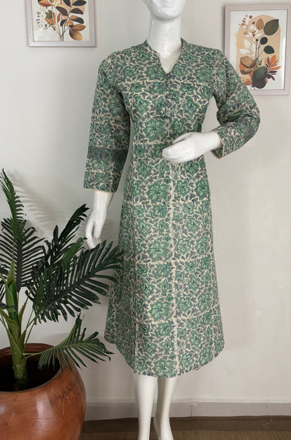 Pure Handloom Cotton Kurta – Grace in Green