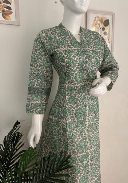 Pure Handloom Cotton Kurta – Grace in Green