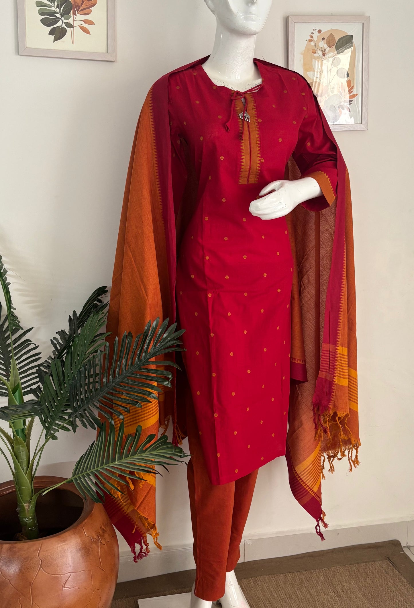 Pure Handloom Cotton Kurta Set