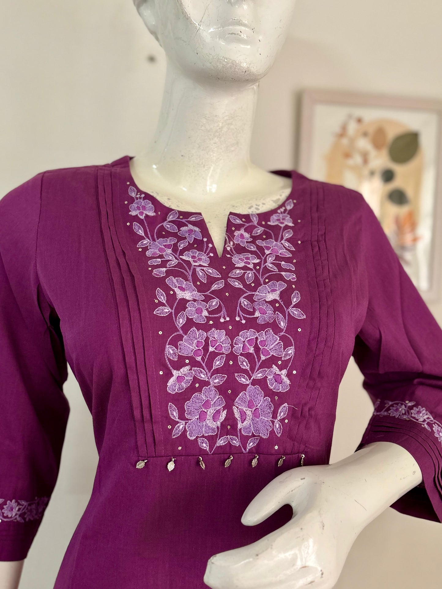 Purple Cotton Kurta - Office & Smart Wear