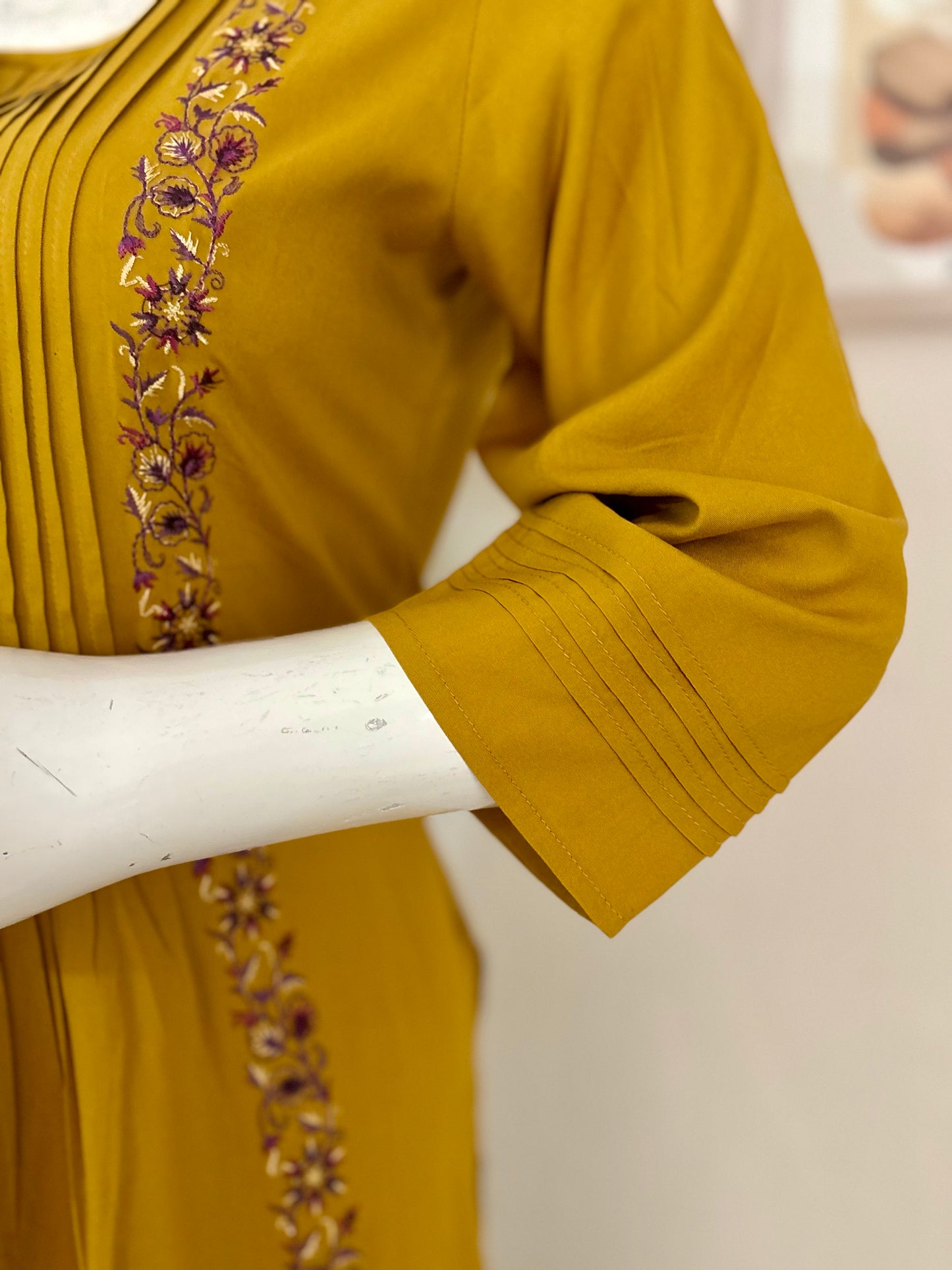 Mustard Yellow Cotton Kurta