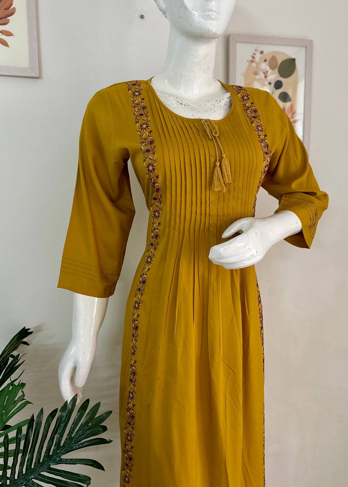 Mustard Yellow Cotton Kurta
