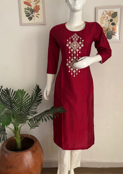 Pure Handloom Silk Kurta Set