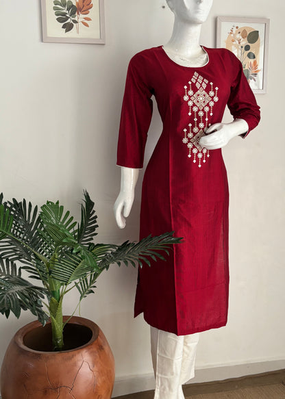 Pure Handloom Silk Kurta Set