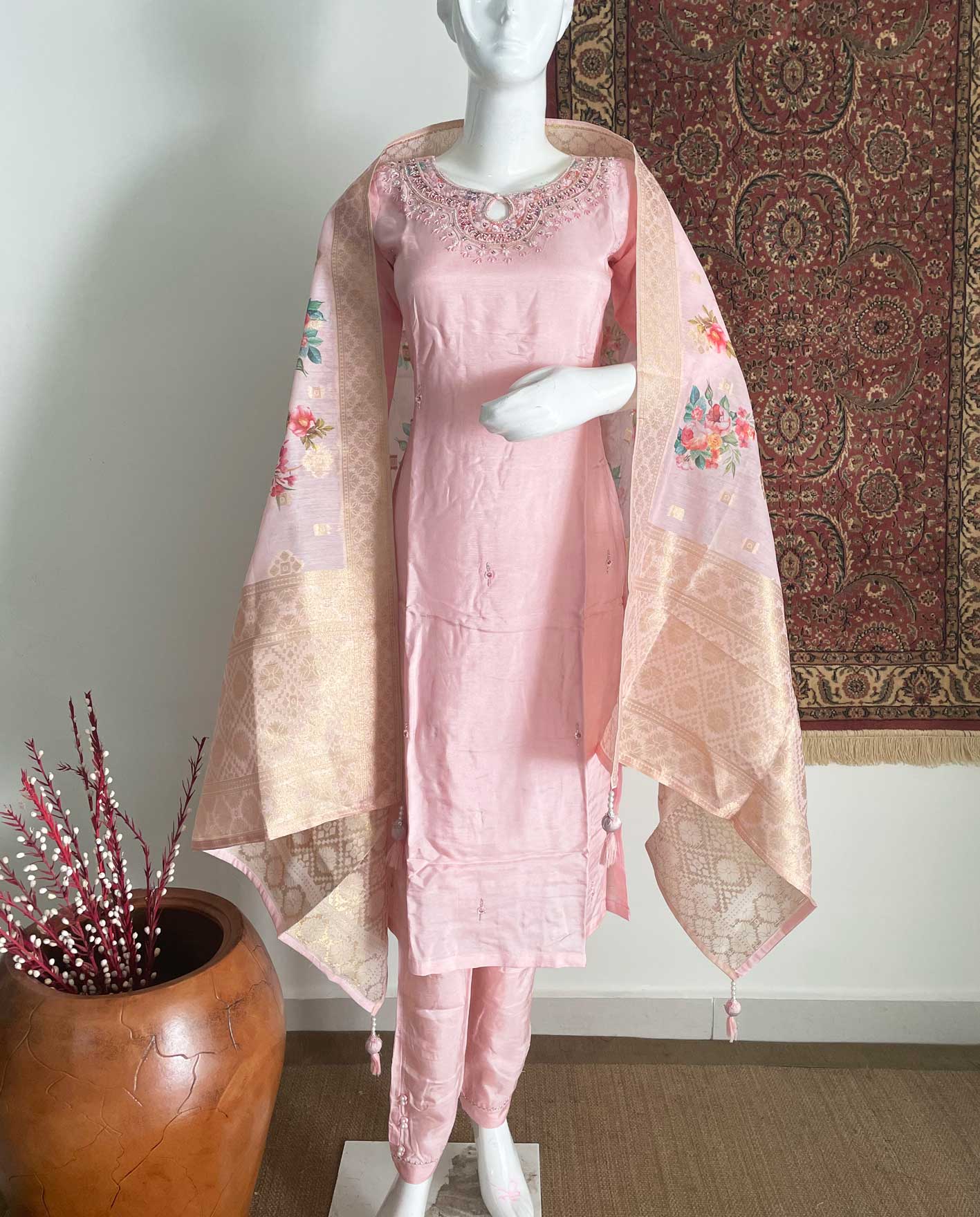 Blush and Shimmer The Baby Pink Kurta Set